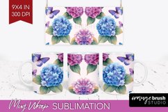 Spring Blossom Mug Wrap - Flowers Mug PNG Sublimation Product Image 1