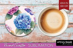 Spring Blossom Round Coaster - Flowers Coaster PNG Product Image 1