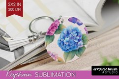 Spring Blossom Keychain PNG - Flowers Keychain Sublimation Product Image 1