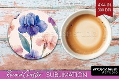 Spring Blossom Round Coaster - Flowers Coaster PNG Product Image 1