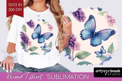 Spring Blossom Round Tshirt Background - Flowers PNG Product Image 1