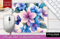 Spring Blossom Mouse Pad Sublimation - Flowers Mousepad PNG Product Image 1