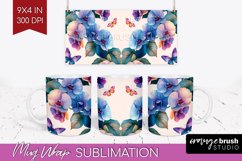 Spring Blossom Mug Wrap - Flowers Mug PNG Sublimation Product Image 1
