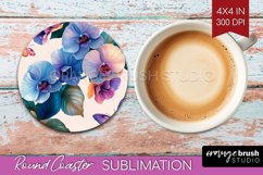 Spring Blossom Round Coaster - Flowers Coaster PNG Product Image 1