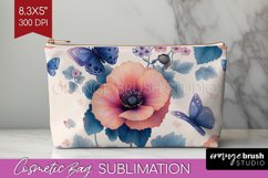 Spring Blossom Cosmetic Bag - Flowers Makeup Bag PNG Product Image 1