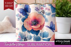 Spring Blossom Tumbler Wrap - Flowers Tumbler PNG Product Image 1