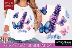 Spring Blossom Round Tshirt Background - Flowers PNG Product Image 1