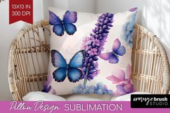 Spring Blossom Pillow Sublimation - Flowers Pillow Cover PNG Product Image 1