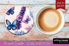 Spring Blossom Round Coaster - Flowers Coaster PNG Product Image 1