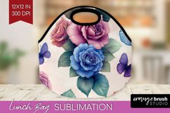 Spring Blossom Lunch Bag - Flowers Lunch Bug PNG Sublimation Product Image 1