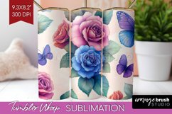 Spring Blossom Tumbler Wrap - Flowers Tumbler PNG Product Image 1