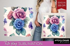 Spring Blossom Tote Bag - Flowers Tote Bag PNG Sublimation Product Image 1