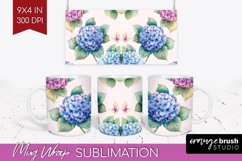 Spring Blossom Mug Wrap - Flowers Mug PNG Sublimation Product Image 1