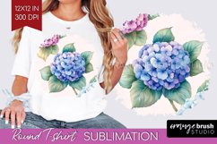 Spring Blossom Round Tshirt Background - Flowers PNG Product Image 1
