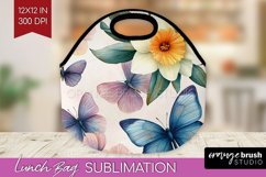 Spring Blossom Lunch Bag - Flowers Lunch Bug PNG Sublimation Product Image 1