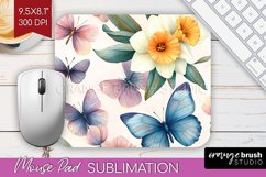 Spring Blossom Mouse Pad Sublimation - Flowers Mousepad PNG Product Image 1