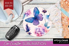 Spring Blossom Car Coaster - Flowers Coaster PNG Sublimation Product Image 1