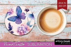 Spring Blossom Round Coaster - Flowers Coaster PNG Product Image 1