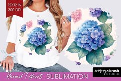 Spring Blossom Round Tshirt Background - Flowers PNG Product Image 1