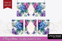 Spring Blossom Mug Wrap - Flowers Mug PNG Sublimation Product Image 1