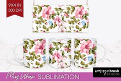 Spring Flowers Mug Wrap - Floral Mug PNG Sublimation Product Image 1