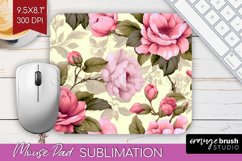 Spring Flowers Mouse Pad Sublimation - Floral Mousepad PNG Product Image 1