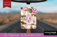 Spring Flowers Air Freshener PNG - Floral PNG Sublimation Product Image 1