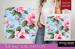 Spring Flowers Tote Bag - Floral Tote Bag PNG Sublimation Product Image 1