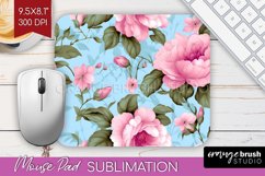 Spring Flowers Mouse Pad Sublimation - Floral Mousepad PNG Product Image 1