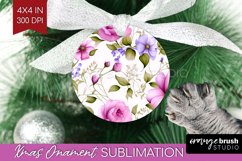 Spring Flowers Ornament PNG - Floral PNG Sublimation Product Image 1