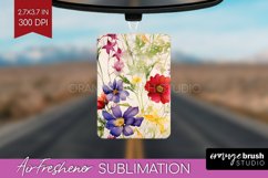 Spring Flowers Air Freshener PNG - Floral PNG Sublimation Product Image 1