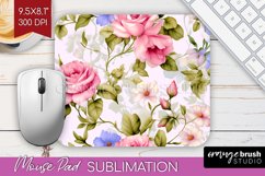 Spring Flowers Mouse Pad Sublimation - Floral Mousepad PNG Product Image 1