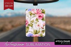 Spring Flowers Air Freshener PNG - Floral PNG Sublimation Product Image 1