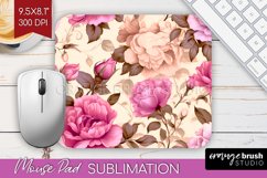 Spring Flowers Mouse Pad Sublimation - Floral Mousepad PNG Product Image 1