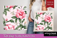 Spring Flowers Tote Bag - Floral Tote Bag PNG Sublimation Product Image 1