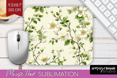 Spring Flowers Mouse Pad Sublimation - Floral Mousepad PNG Product Image 1