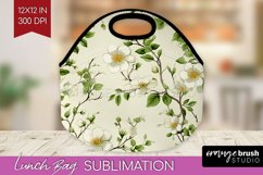 Spring Flowers Lunch Bag - Floral Lunch Bug PNG Sublimation Product Image 1