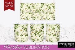 Spring Flowers Mug Wrap - Floral Mug PNG Sublimation Product Image 1