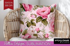 Spring Flowers Pillow Sublimation - Floral Pillow Cover PNG Product Image 1