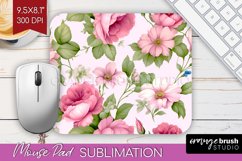 Spring Flowers Mouse Pad Sublimation - Floral Mousepad PNG Product Image 1