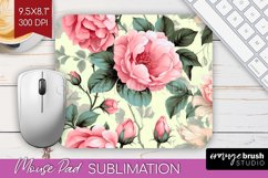 Spring Flowers Mouse Pad Sublimation - Floral Mousepad PNG Product Image 1