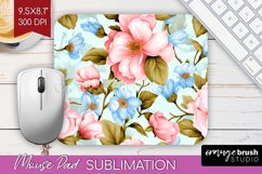 Spring Flowers Mouse Pad Sublimation - Floral Mousepad PNG Product Image 1