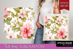 Spring Flowers Tote Bag - Floral Tote Bag PNG Sublimation Product Image 1