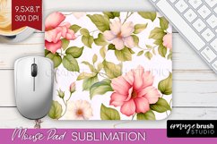 Spring Flowers Mouse Pad Sublimation - Floral Mousepad PNG Product Image 1