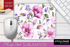 Spring Flowers Mouse Pad Sublimation - Floral Mousepad PNG Product Image 1