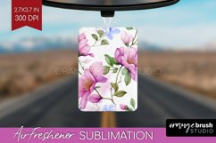 Spring Flowers Air Freshener PNG - Floral PNG Sublimation Product Image 1