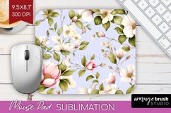 Spring Flowers Mouse Pad Sublimation - Floral Mousepad PNG Product Image 1