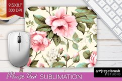 Spring Flowers Mouse Pad Sublimation - Floral Mousepad PNG Product Image 1