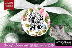 Inspirational Quote Ornament PNG - Floral PNG Sublimation Product Image 1