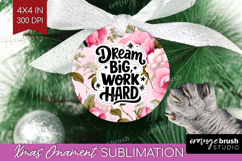 Inspirational Quote Ornament PNG - Floral PNG Sublimation Product Image 1